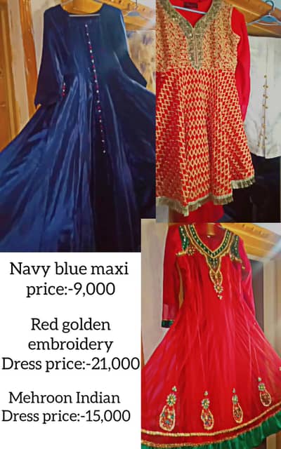 3 Beautiful One-Time Used Dresses for Sale