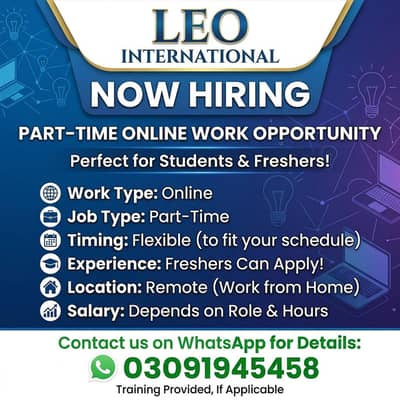 WE ARE HIRING – MALE & FEMALE STAFF FOR OFFICE AND ONLINE WORK
