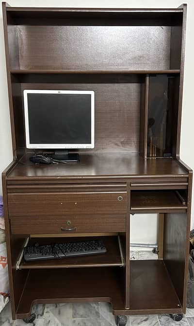 Computer Trolley and Book Shelf