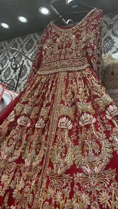 bridal wedding dress/red wedding dress/red wedding lengha