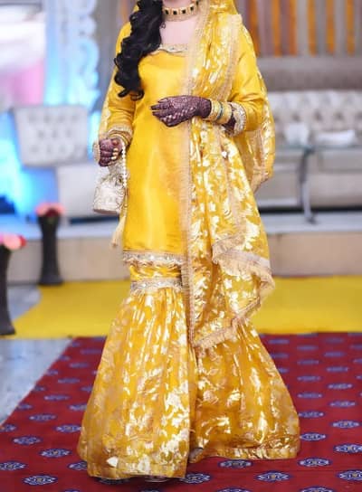 Yellow Gharara/Mehndi Dress