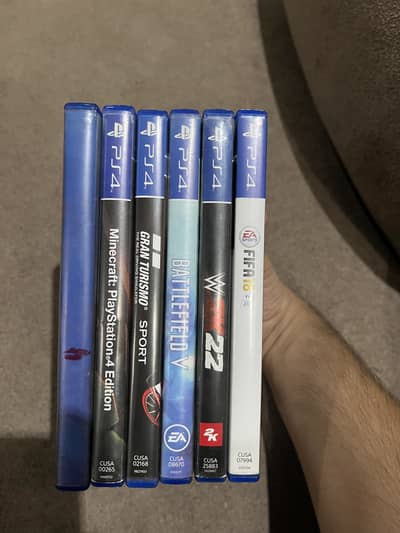ALMOST NEW PS4 GAMES BATTLEFIELD 5 MINECRAFT GRAN TURISMO FIFA WWE 2K