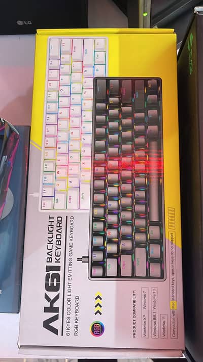 AK6 RGB Gaming Keyboard | 61 Keys Compact RGB Backlit Gaming Keyboard