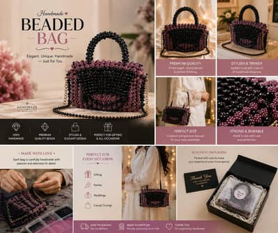 Beaded bridal bags