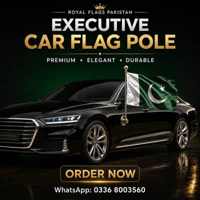 Pakistan flag + car flag pole, Balochistan Flag + pole, 03008003560