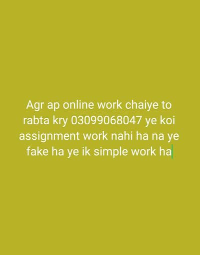 Online Work no fraud no assignment work