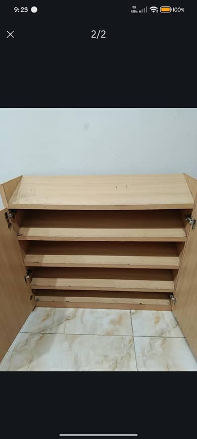wood shoe rack double door