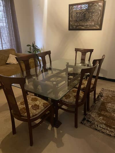 Wooden dining table