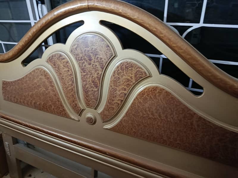 solid wood double bed set 0