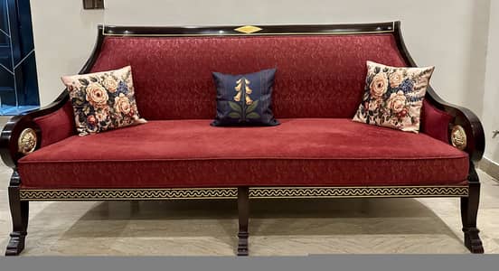Modern Sofa Set 6 seater Shesham Wood Solid made
