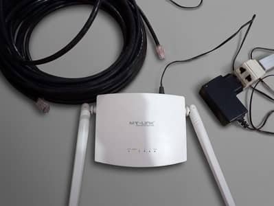 MT Link Wireless Router 300Mbps | Dual Antennas | 20ft RJ45 LAN Cable