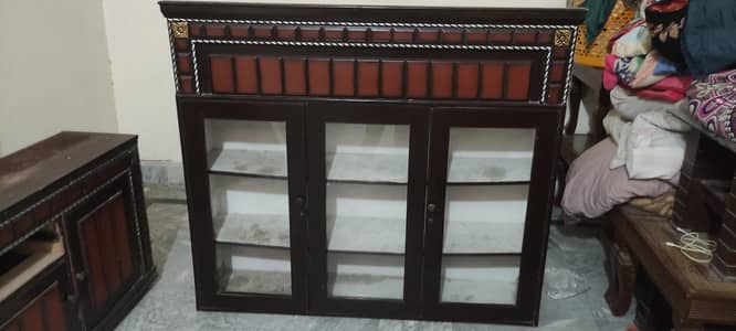 3 Piece Wooden Dressing & Crockery Furniture Set