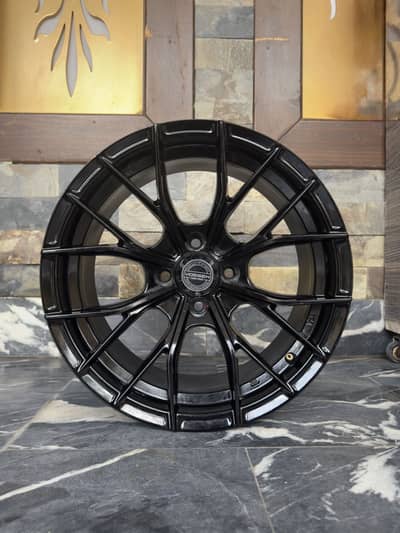 Imported 15inch 4-nuts Vossen Wheels Black finishing imported rims