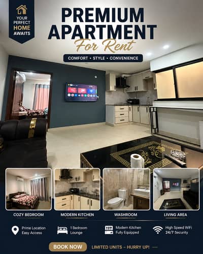 Luxury Fully Furnished Apartment for Daily Rent | WiFi + Smart TV | Family Friendly