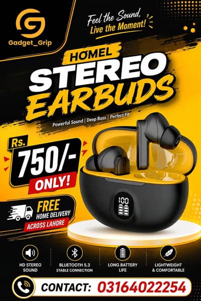 Homel Stereo Earbuds - Less Price - High Quality