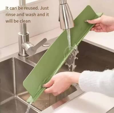 Kitchen Sink Water Splash Guard Silicone Sink Anti Splash Baffle