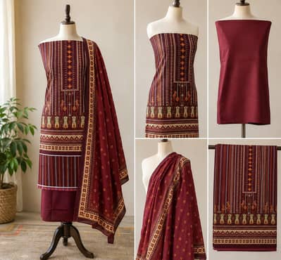 3 Piece Unstitched Lawn Suit