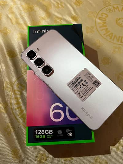 Infinix Hot 60 Pro Box Pack 1 day use Silver colour 8+8/128