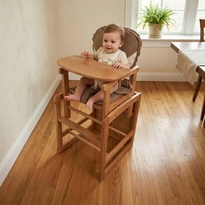 Kids Best wooden High Chair + Chair & Table