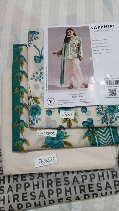 3pcs unstitched lawn