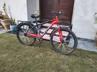 Gold man bicycle