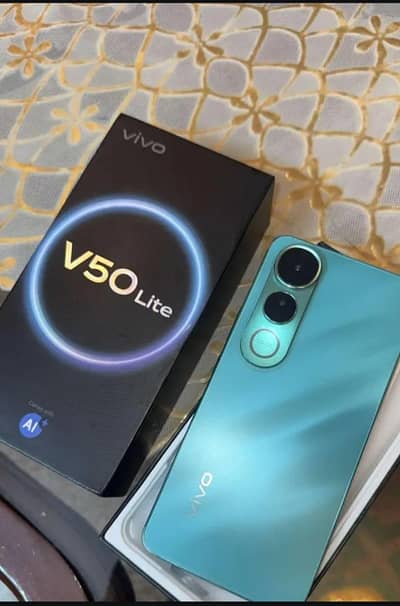 Vivo V50 Lite 8gb 256gb full box new condition