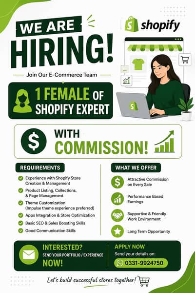 We are hiring Shopify Expert