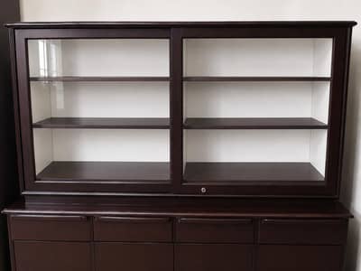 pure wooden crockery showcase with cabinets contact me on 03214677672