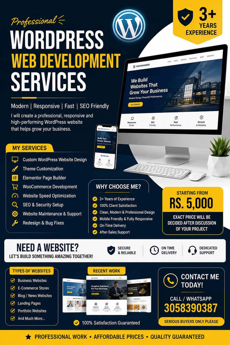 Professional WordPress Website Development Services | 3+ Years Experie 0