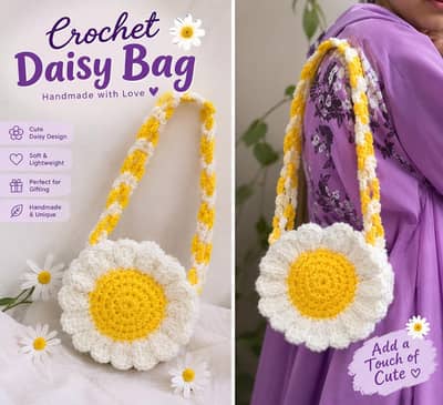 crochet Daisy bag