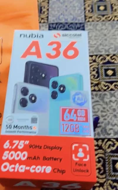 Nubia A36 just box open
