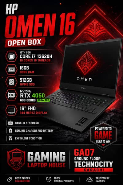 HP OMEN  16 - RTX 4050 6GB - Core i7 13620H