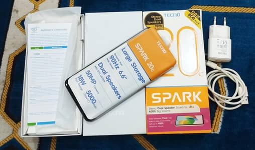 Tecno Spark 20C 8/138 GB official PTA Complete Box