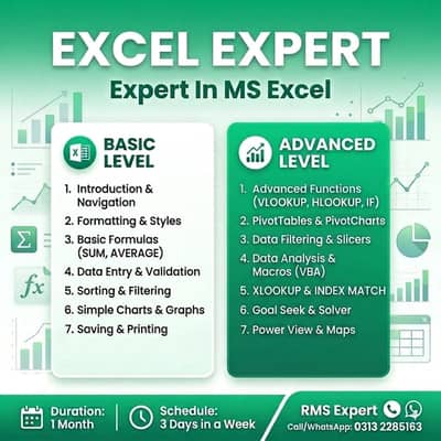 Master MS Excel in Just 1 Month | Basic to Advanced Training