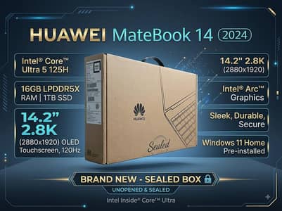 Brand New Box Packed HUAWEI MateBook 14 (2024) -16GB / 1 TB Nvme Touch