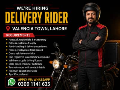 Delivery | Job | Jobs Wanted | Rider Job | Need Job | Food Delivery