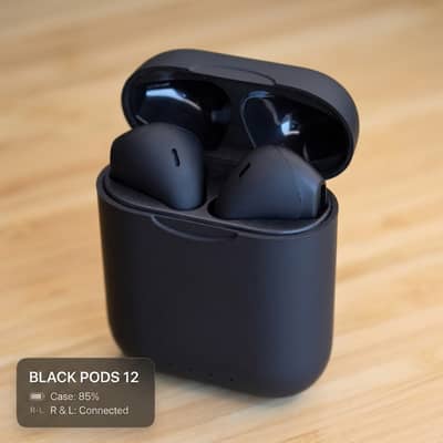 Black Long-Lasting Battery With Fast Charge 1 Earbuds