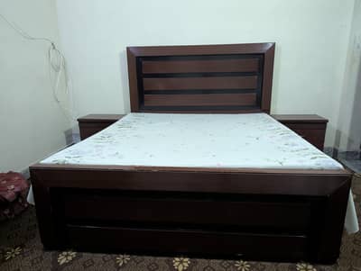 Bed with Side tables and dressing for sale