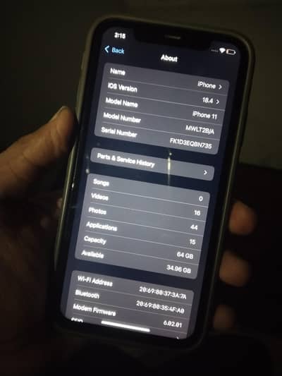 Apple iPhone 11 Non Pta face id Ok Battery very Good