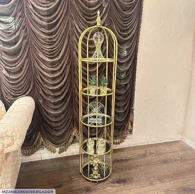 Decorative Piece 5 layers Golden Metalic Decorative Luxry Cage