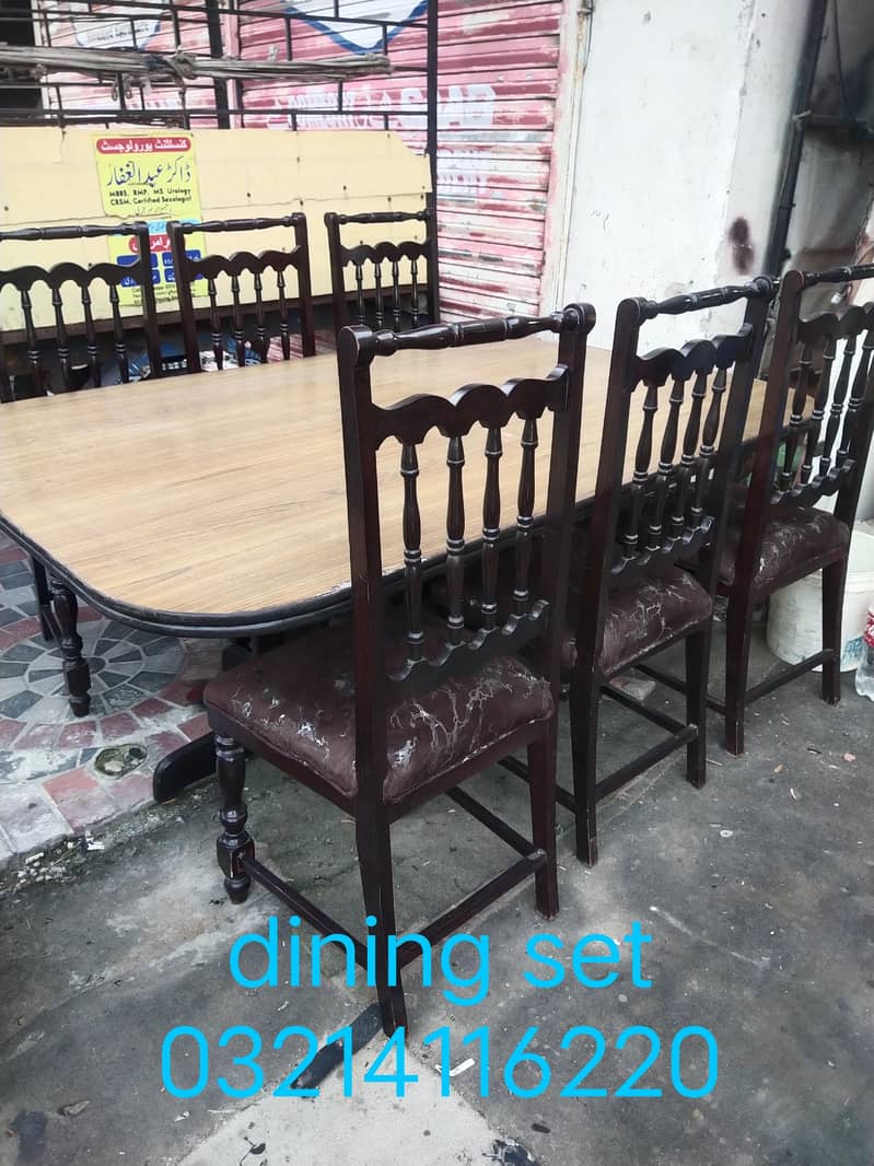 wood dining set 1