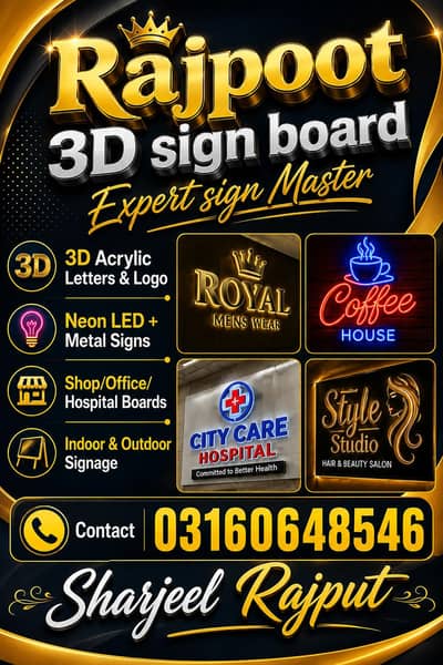 3D Sign Boards Expert/ Sign Master