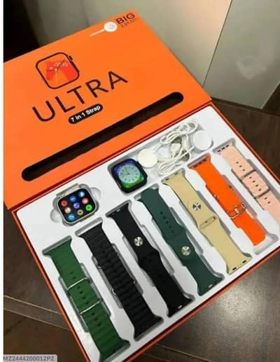 ultra smart watch with 4 straps set