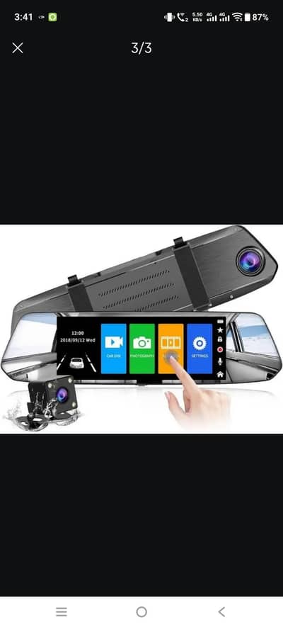 CHORTAU MIRROR DASH CAM 4.8 INCH