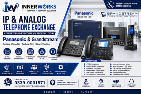 IP & Analog EPABX Exchange Installation | Panasonic Grandstream