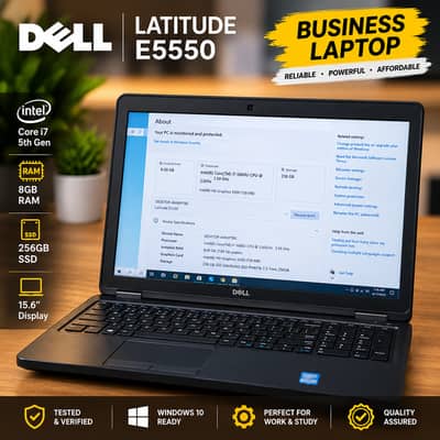Dell Latitude E5550 Core i7 5th Gen | 8GB | 256GB SSD