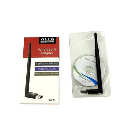 WiFi Adapter with Antenna | 2.4GHz 150/300Mbps