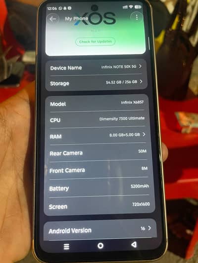 infinix note 50X 5G , 8/256