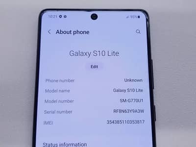 Samsung Mobile S10 Lite