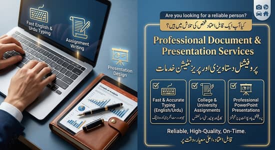 Professional Typing, Assignment Writing & PowerPoint Presentation Ser